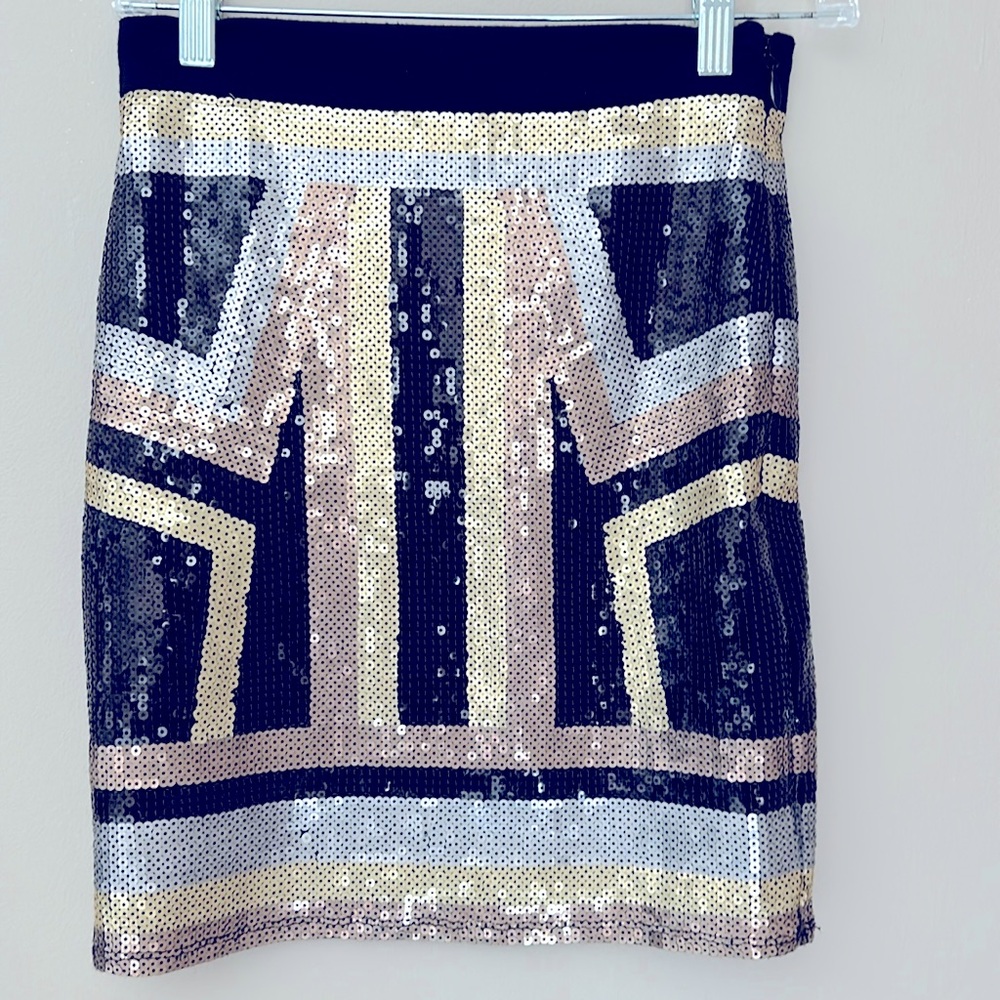 Bebe sequin mini skirt
